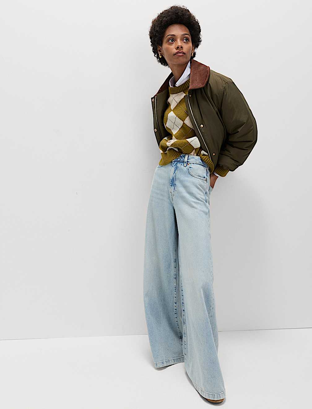 Lyocell&trade; Blend Wide Palazzo Leg Jeans