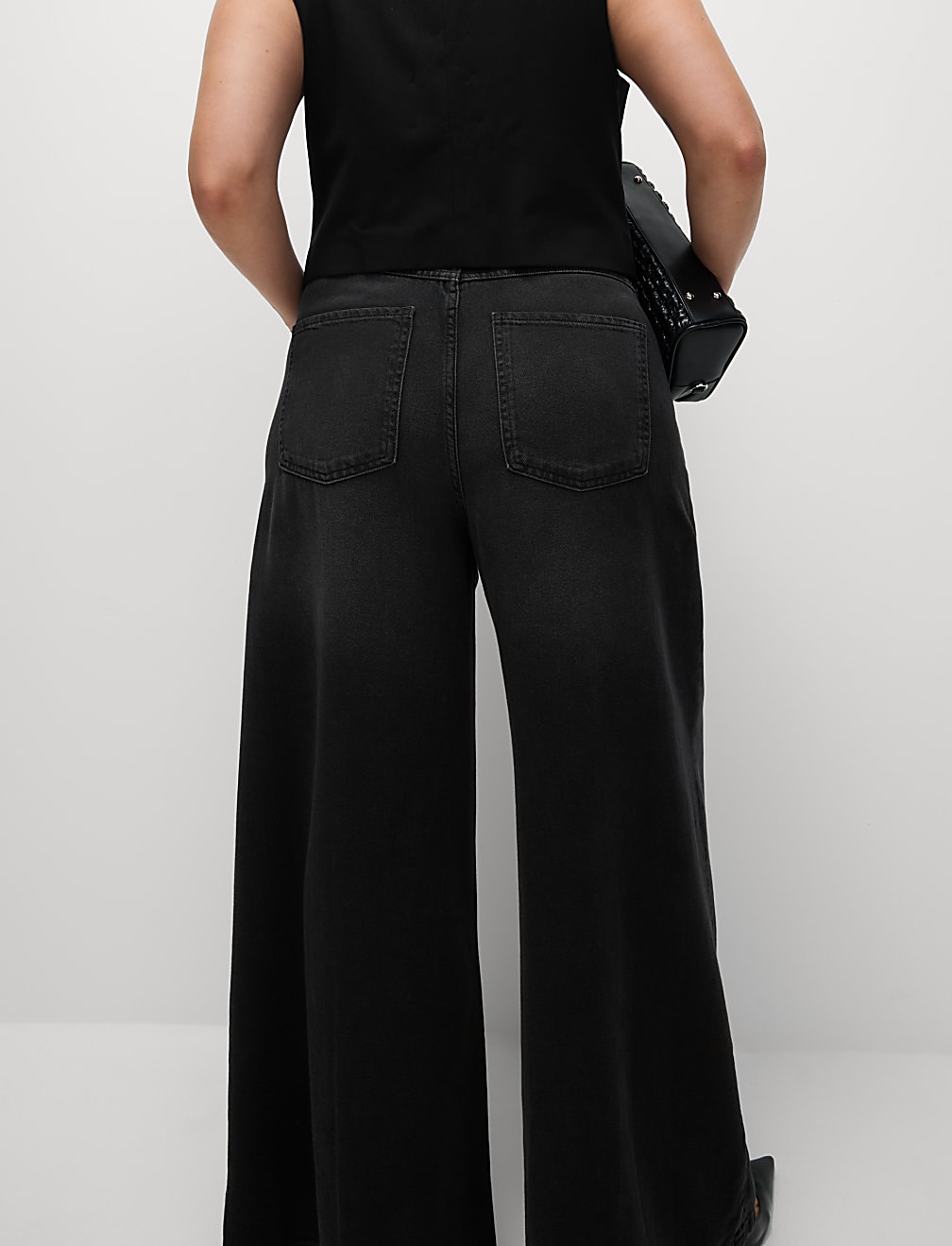 Lyocell™ Blend Wide Palazzo Leg Jeans