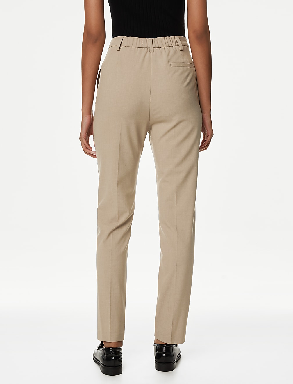 Slim Fit Ankle Grazer Trousers with Stretch