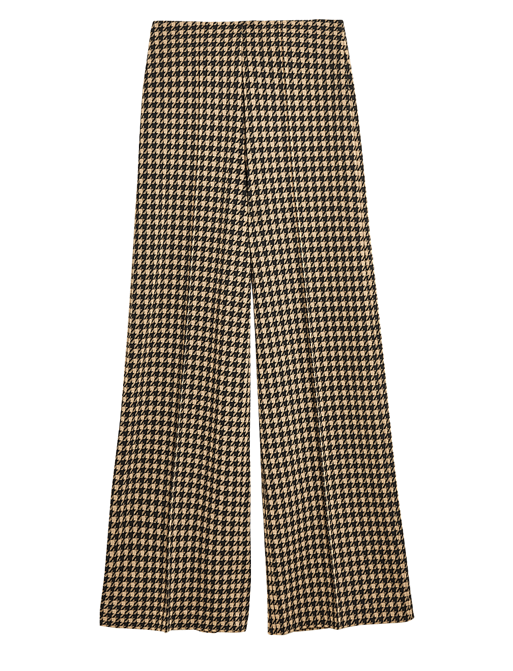 Jersey Dogtooth Wide Leg Trousers