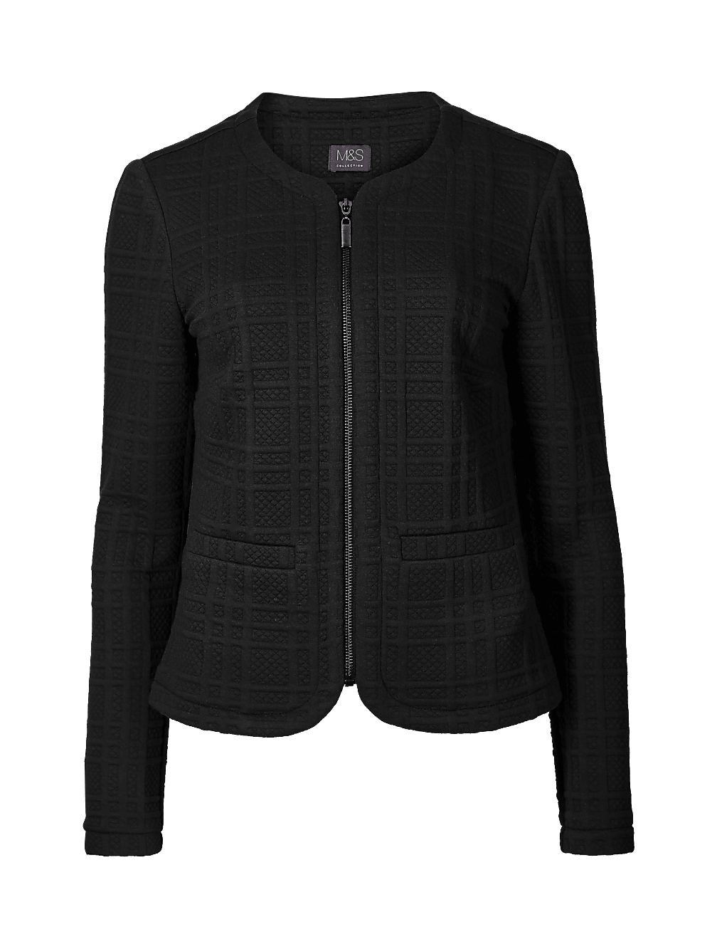 Textured Jersey Short Jacket