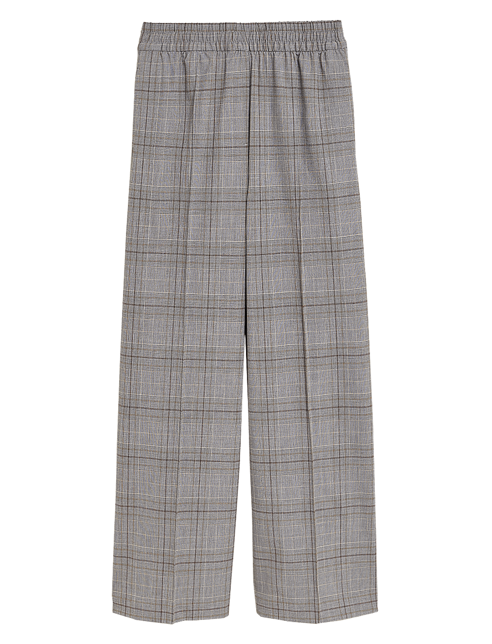 Checked Wide Leg Trousers