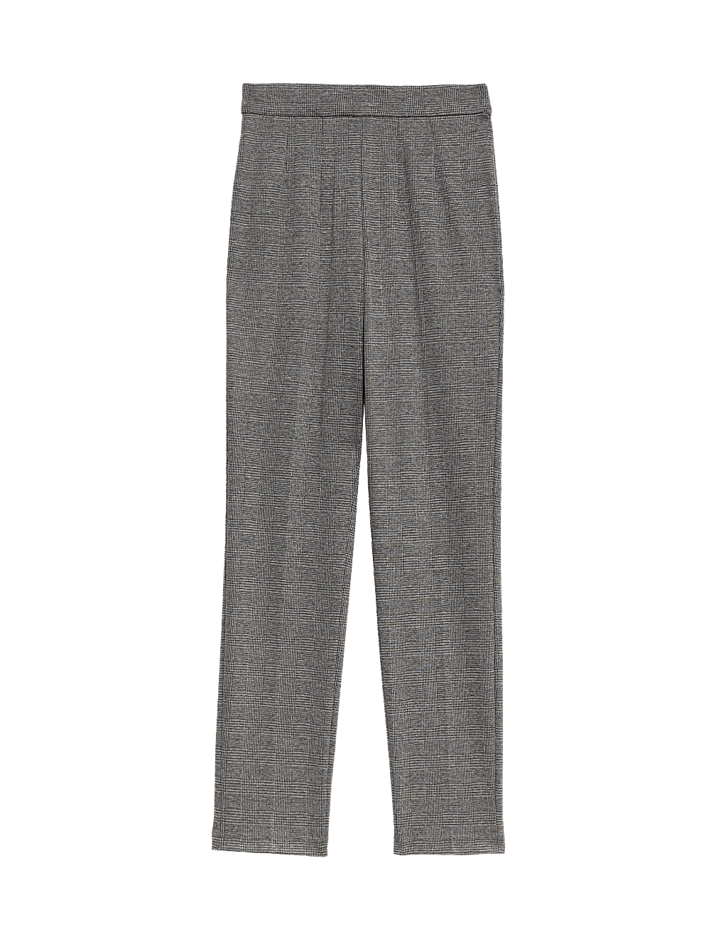 Jersey Checked Slim Fit Trousers