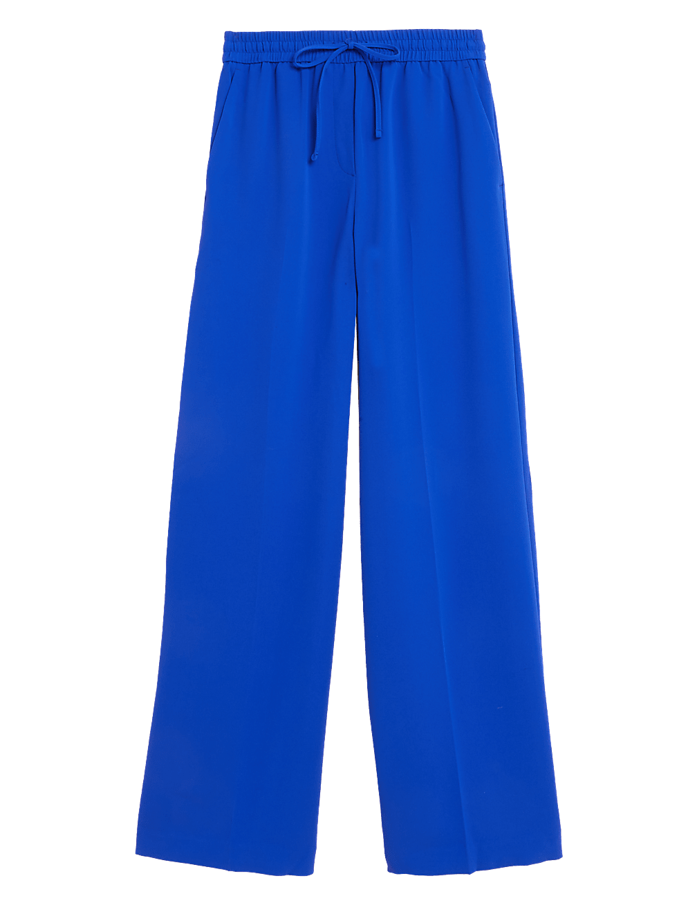 Crepe Drawstring Wide Leg Trousers
