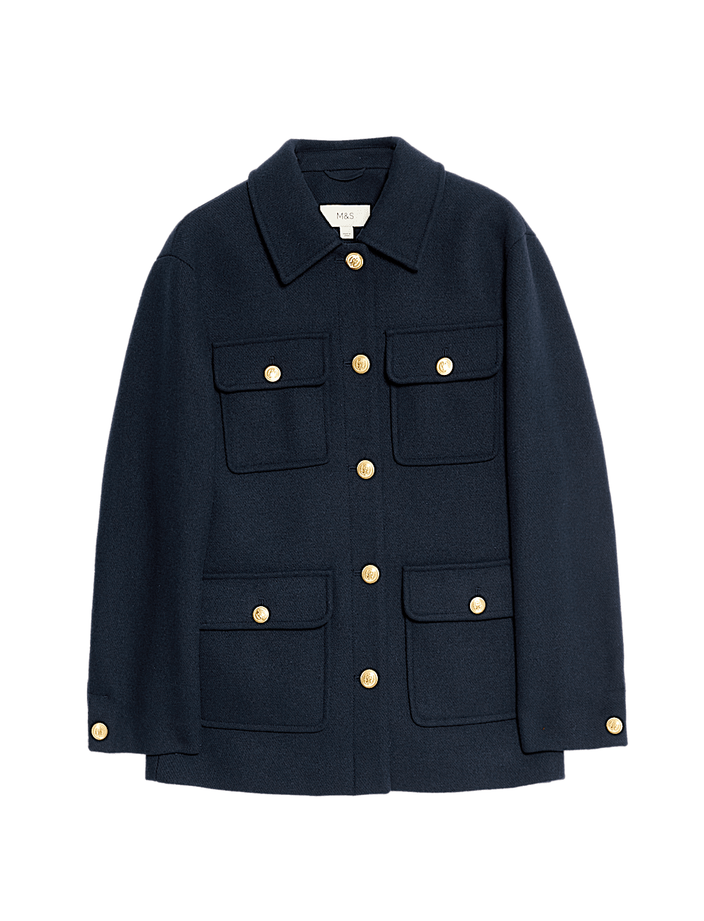 Wool Blend Utility Jacket
