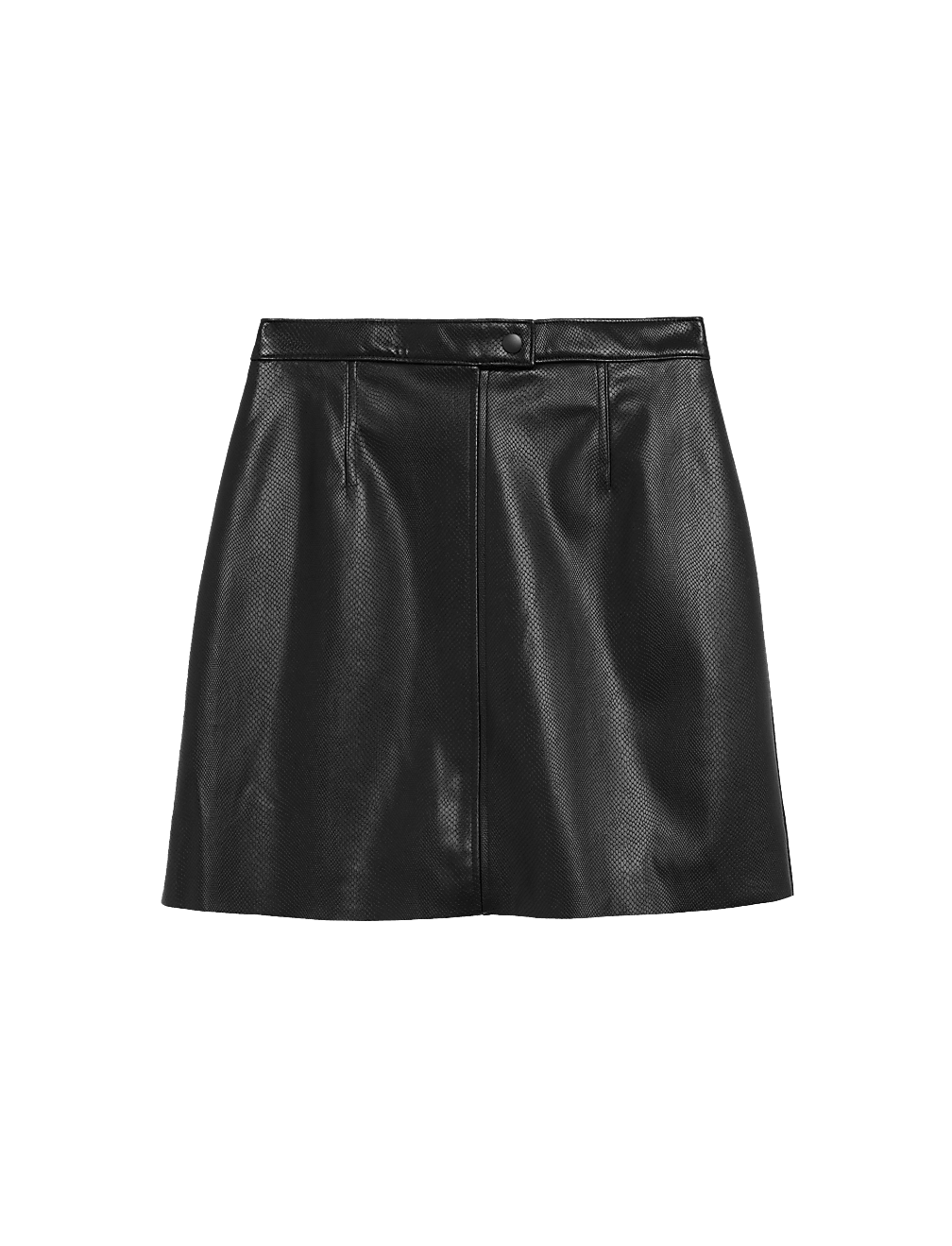 Faux Leather Embossed Mini Skirt