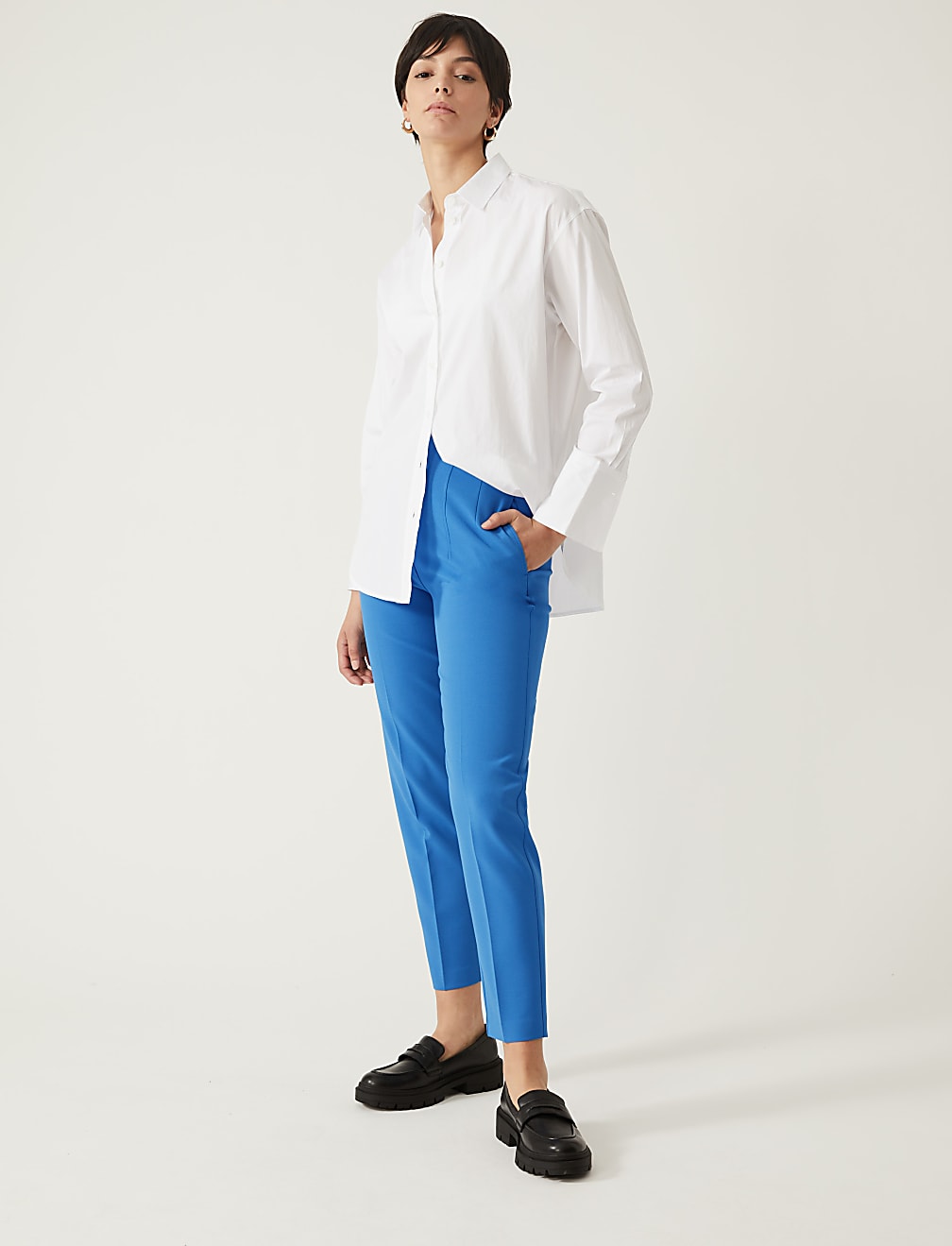 Tapered Ankle Grazer Trousers