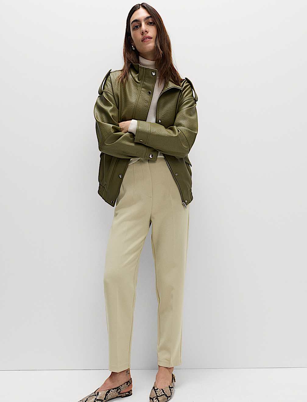 Tapered Ankle Grazer Trousers