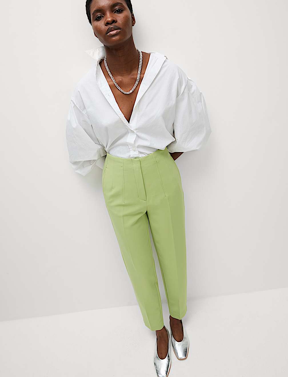 Tapered Ankle Grazer Trousers
