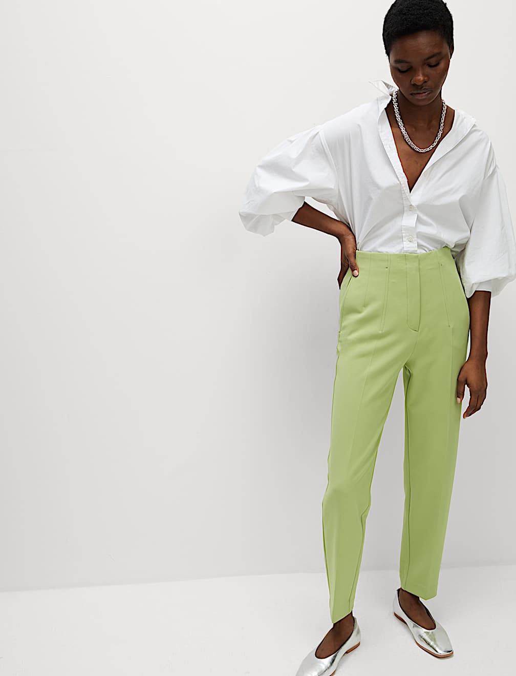 Tapered Ankle Grazer Trousers