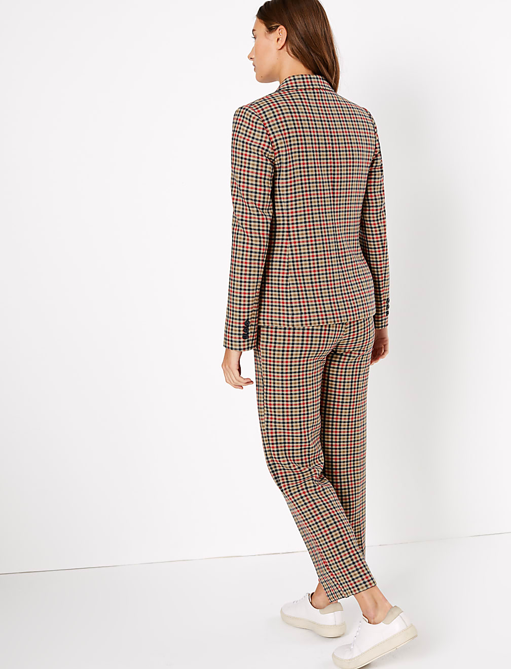 Checked Double Breasted Blazer