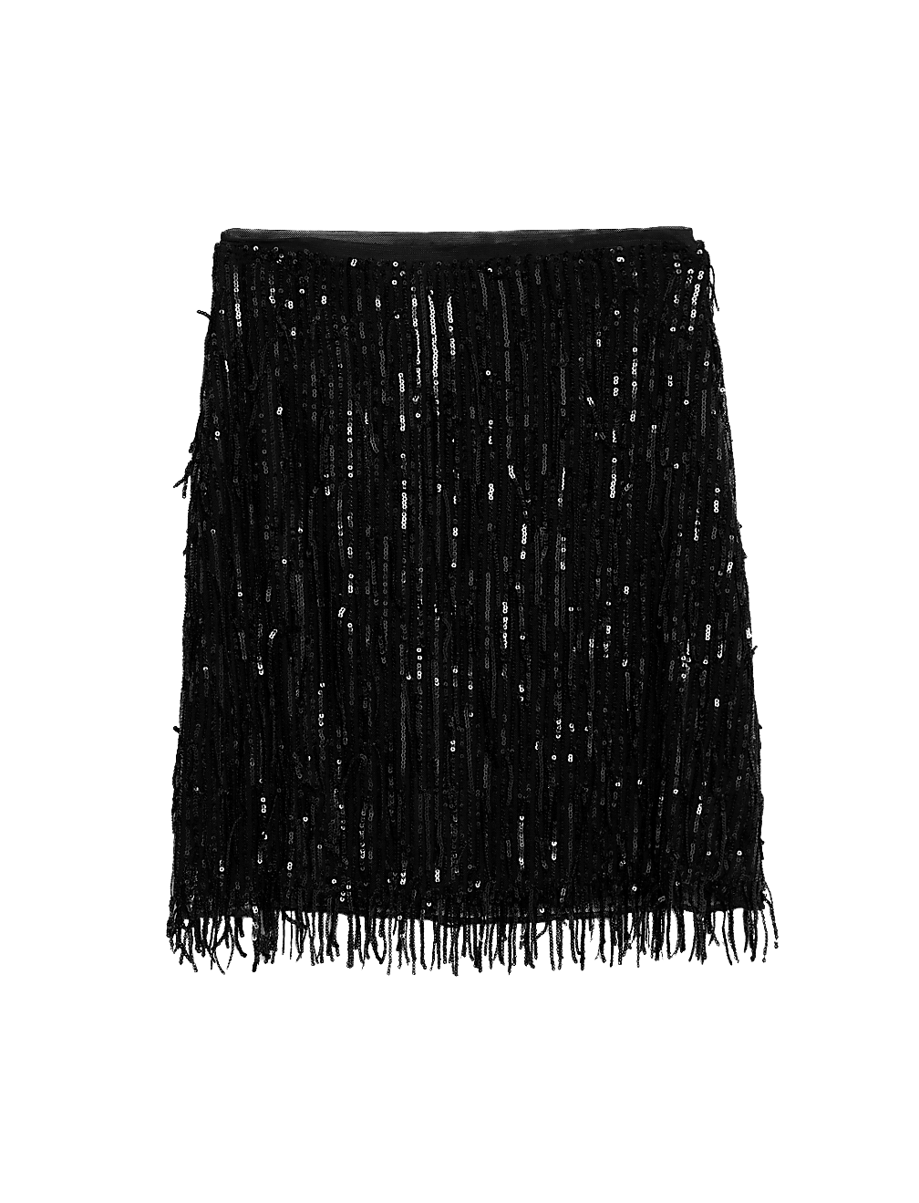 Sequin Tassel Mini A-Line Skirt