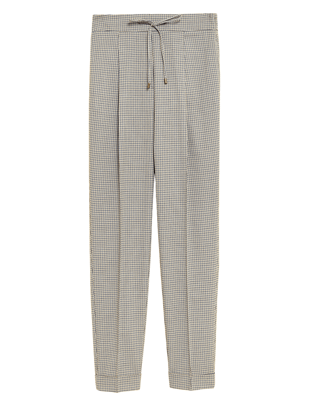 Woven Checked Tapered Ankle Grazer Trousers