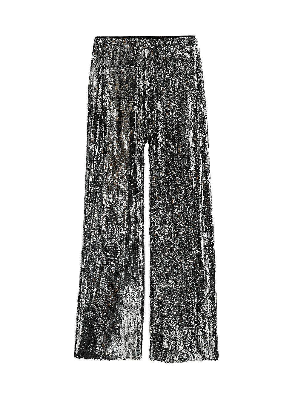 Sequin Elasticated Waist Wide Leg Trousers