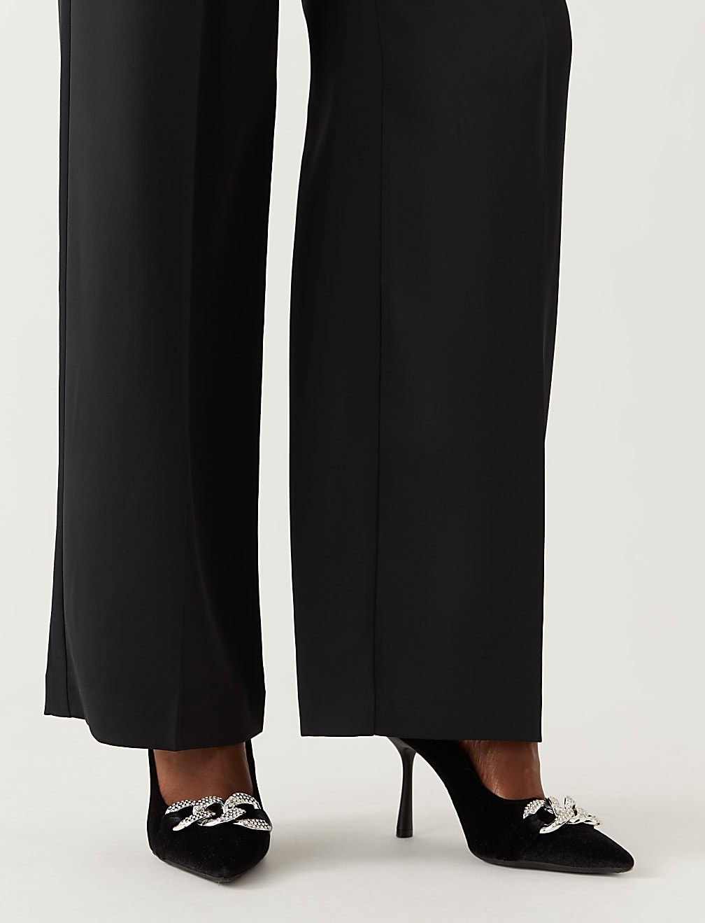 Satin Wide Leg Trousers