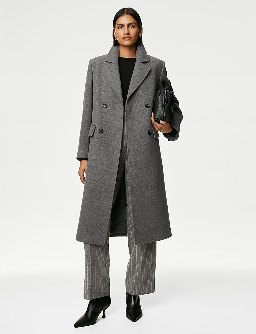 Marks and spencer grey coat sale