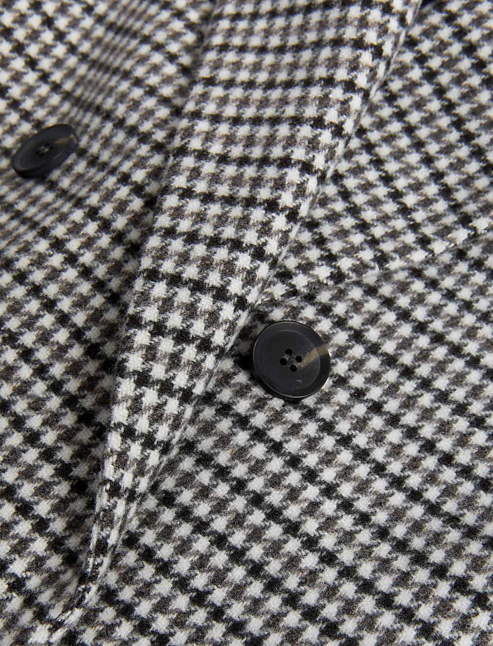 Checked Double Breasted Short Coat