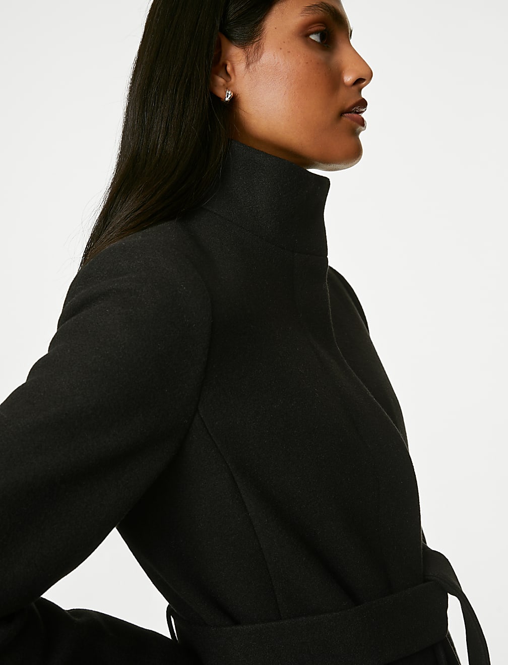 Buy Belted Funnel Neck Trench Coat at Marks Spencer