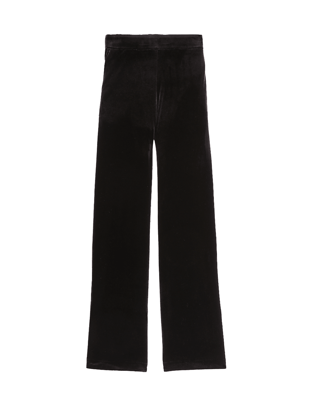 Velvet Elasticated Waist Wide Leg Trousers