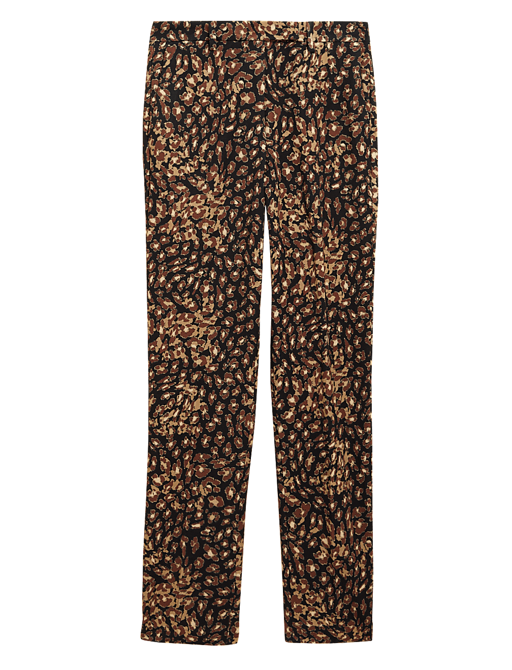 Crepe Animal Print Slim Fit Trousers
