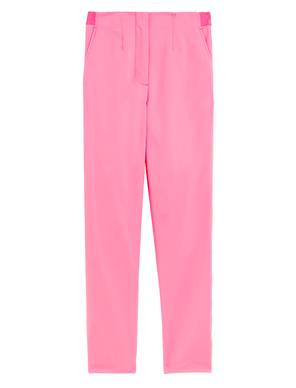 Cotton Blend Slim Fit Ankle Grazer Trousers