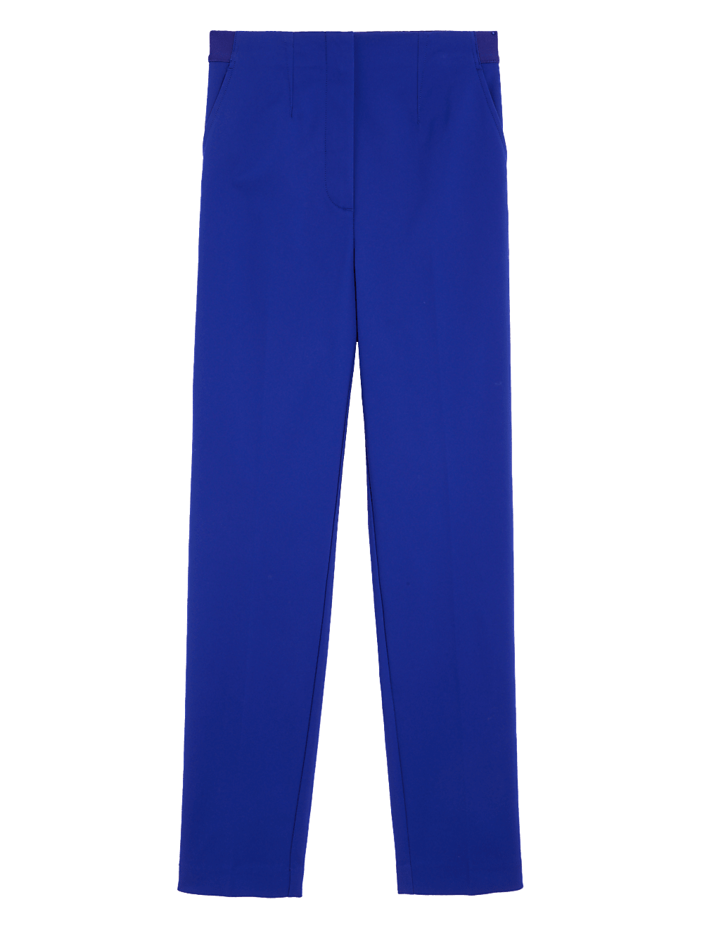 Cotton Blend Slim Fit Ankle Grazer Trousers