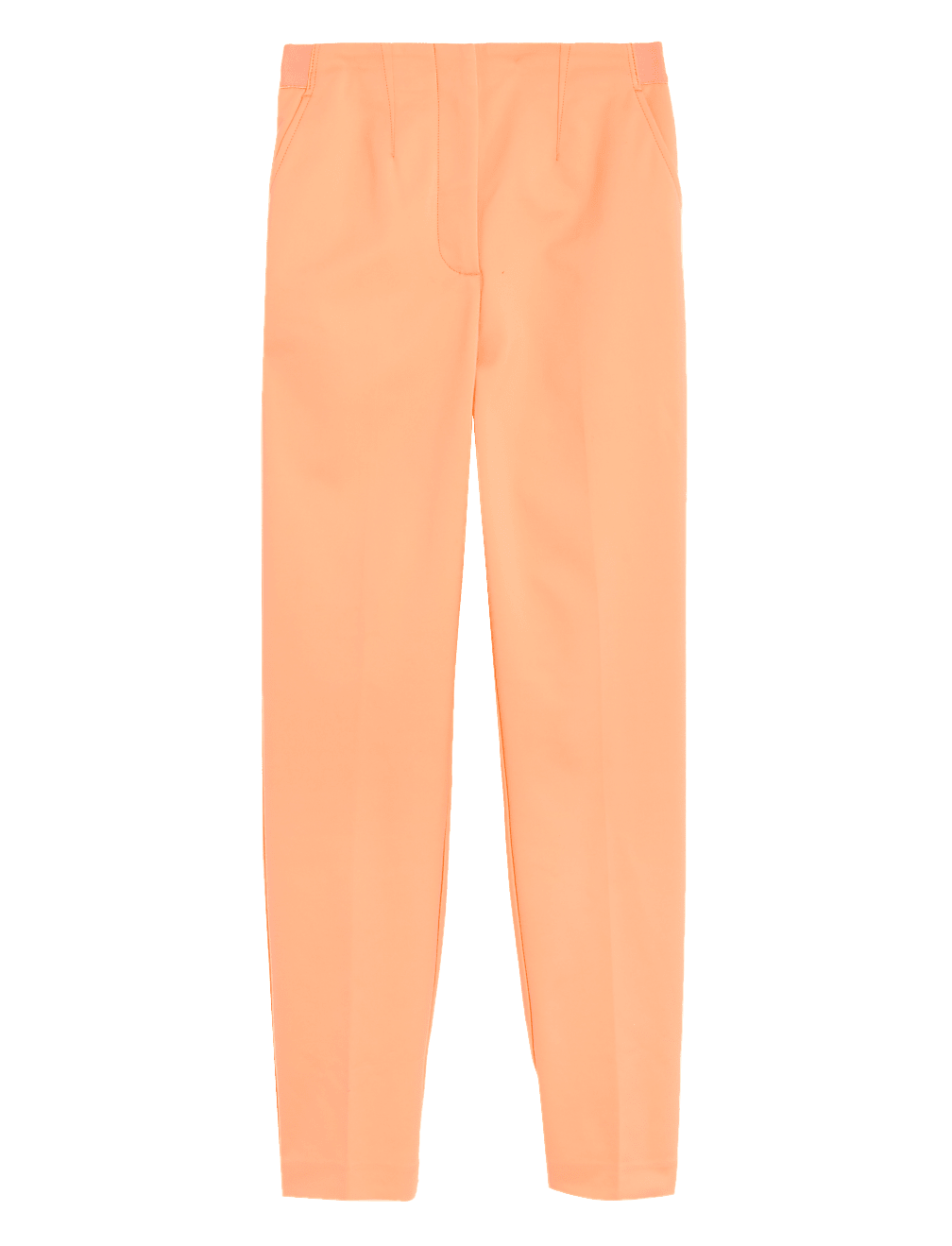 Cotton Blend Slim Fit Ankle Grazer Trousers