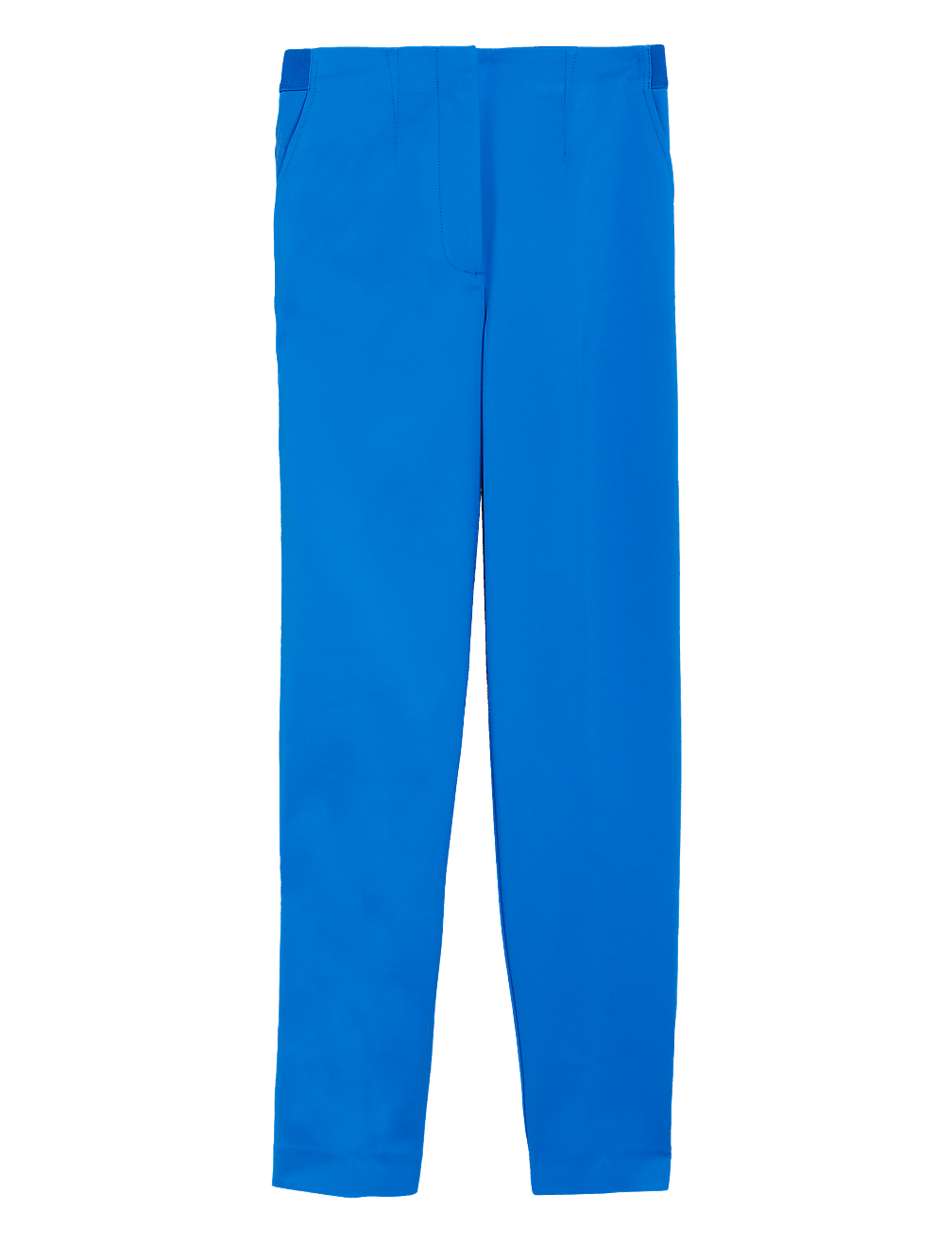 Cotton Blend Slim Fit Ankle Grazer Trousers