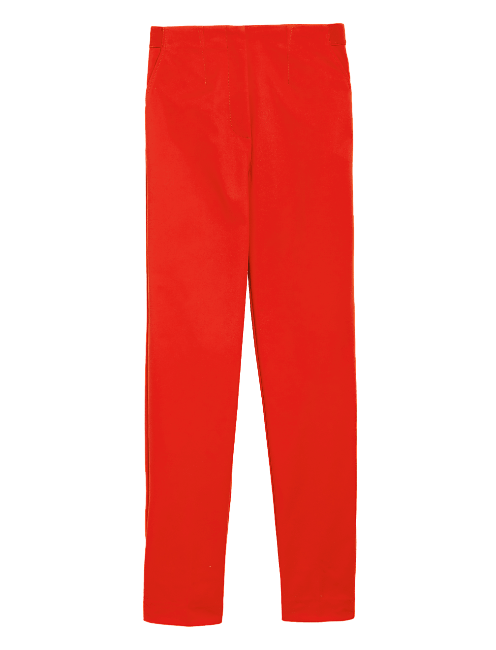 Cotton Blend Slim Fit Ankle Grazer Trousers