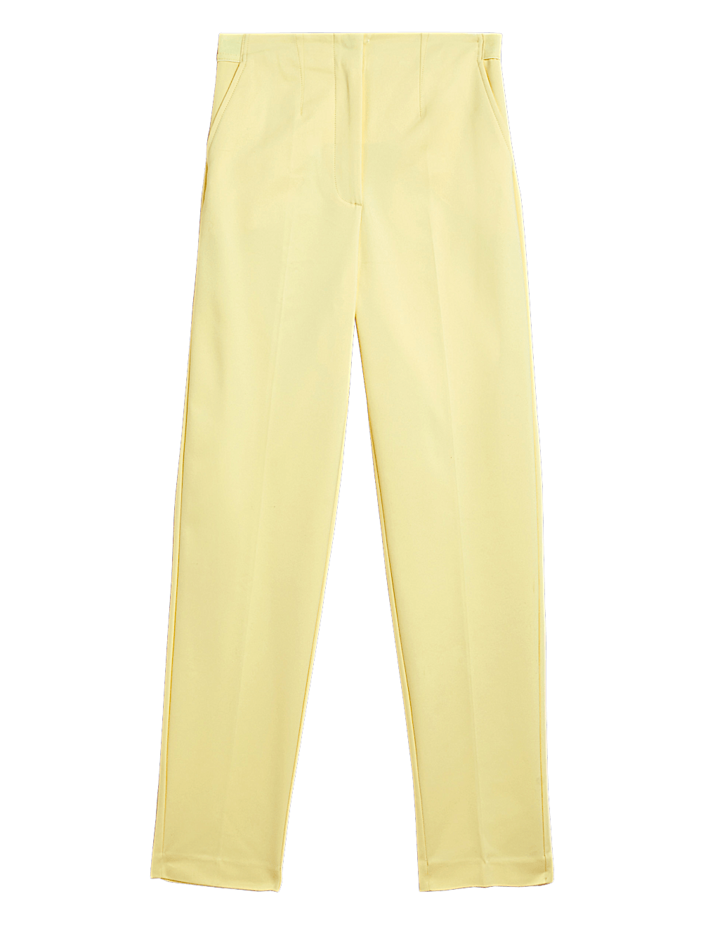 Cotton Blend Slim Fit Ankle Grazer Trousers