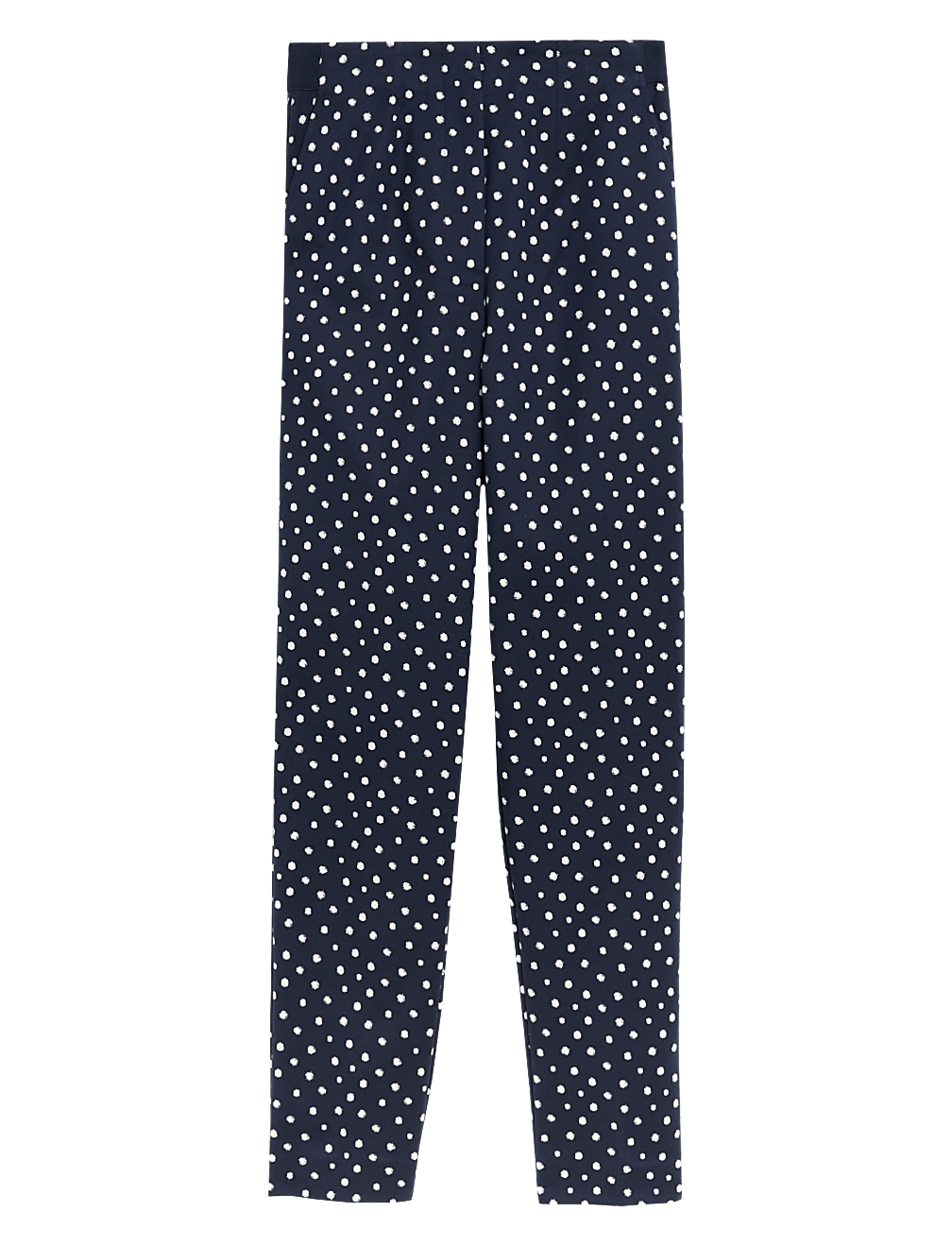 Cotton Rich Polka Dot Slim Fit Trousers