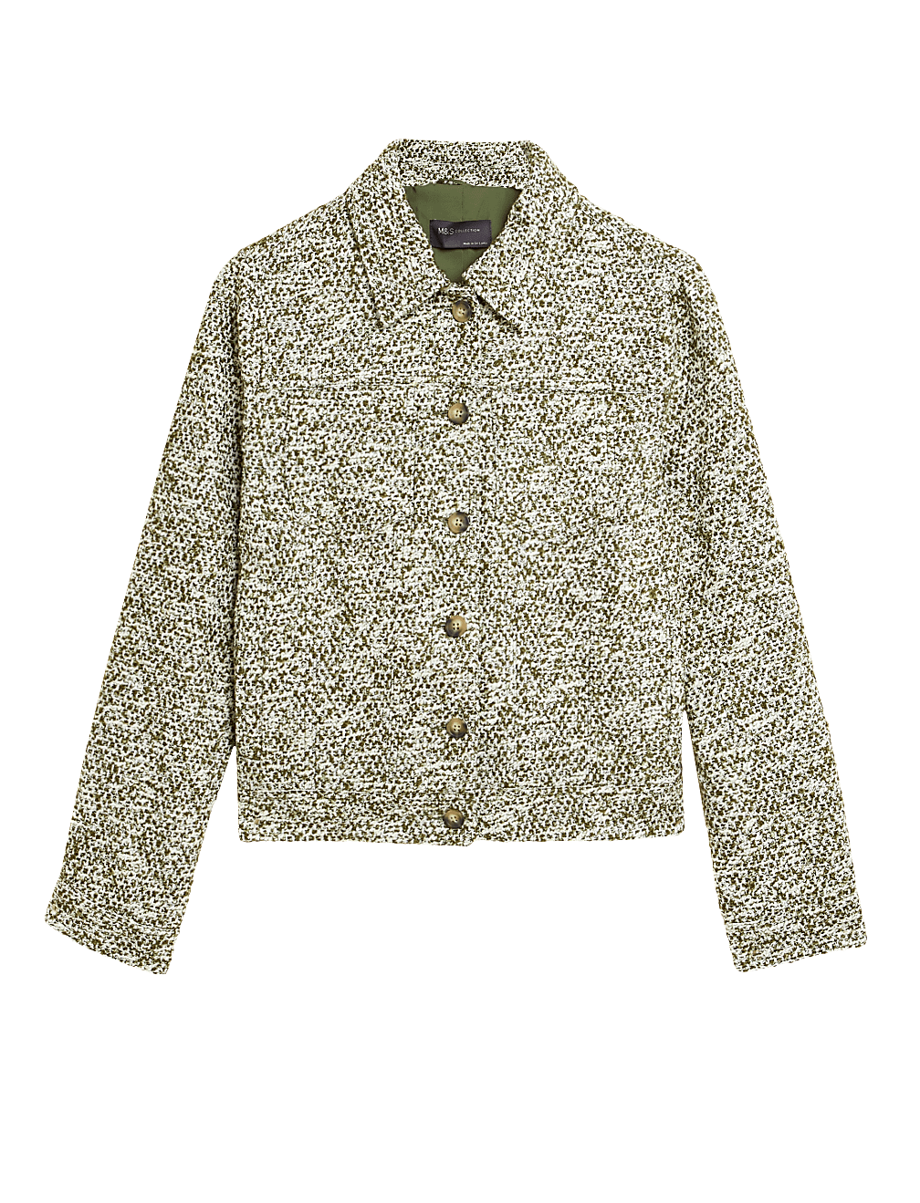 Tweed Textured Relaxed Trucker Jacket