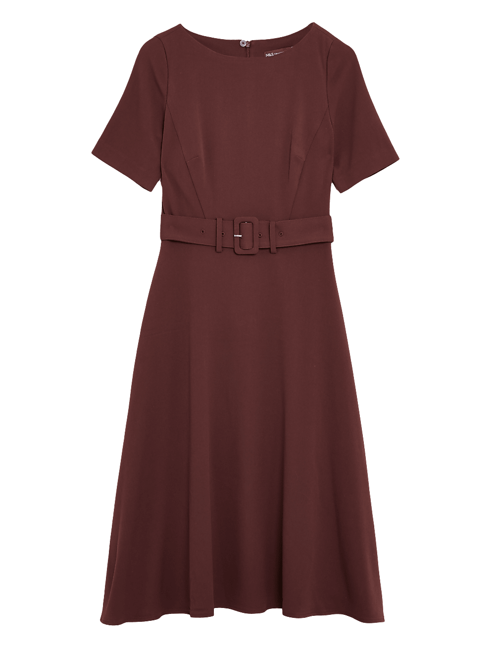 Belted Midi Skater Dress