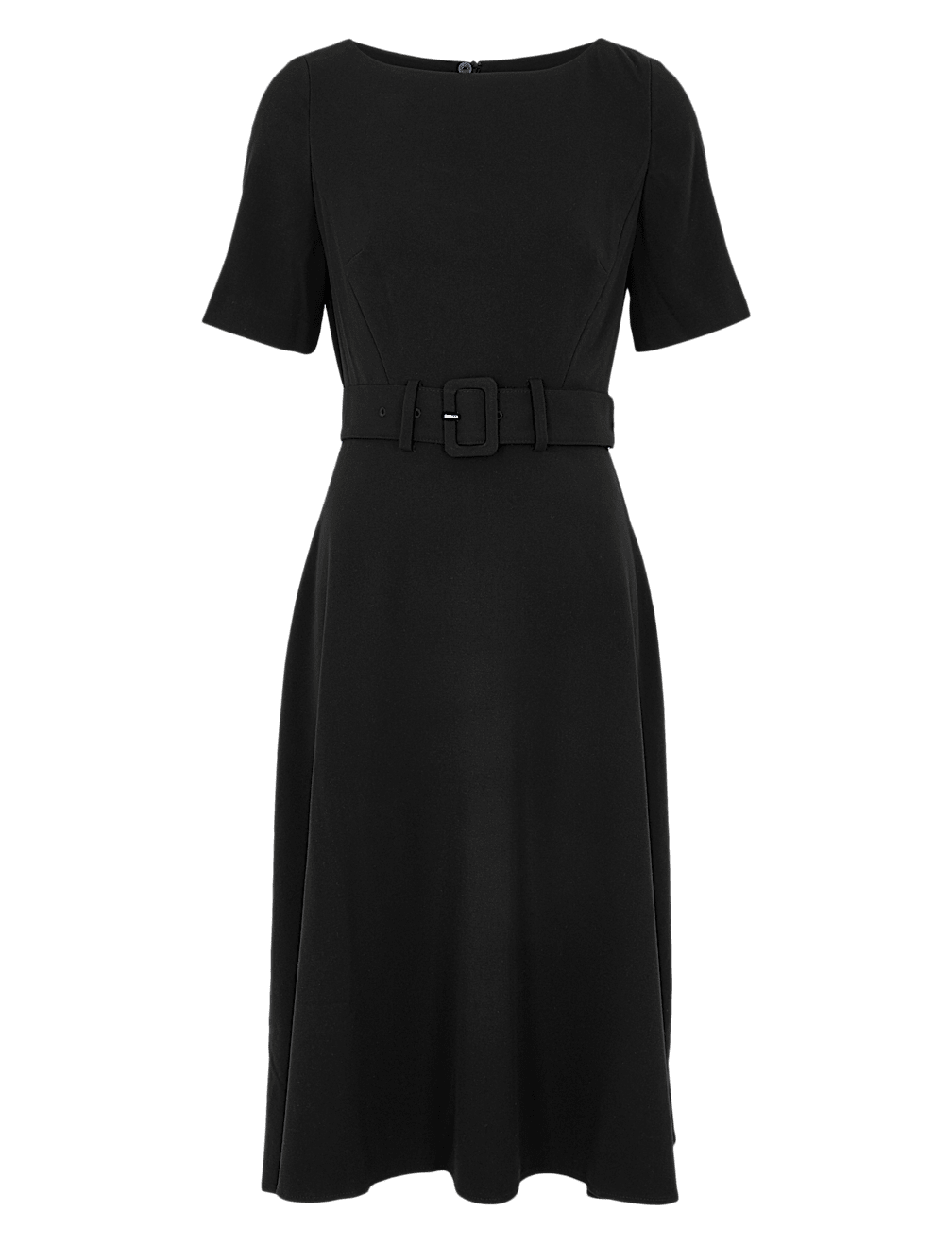 Belted Midi Skater Dress