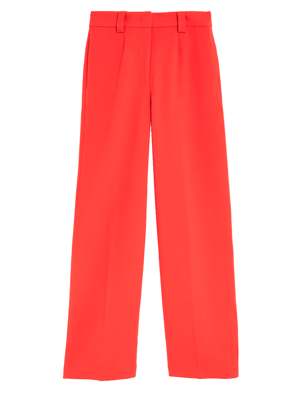 Crepe Tab Detail Wide Leg Trousers
