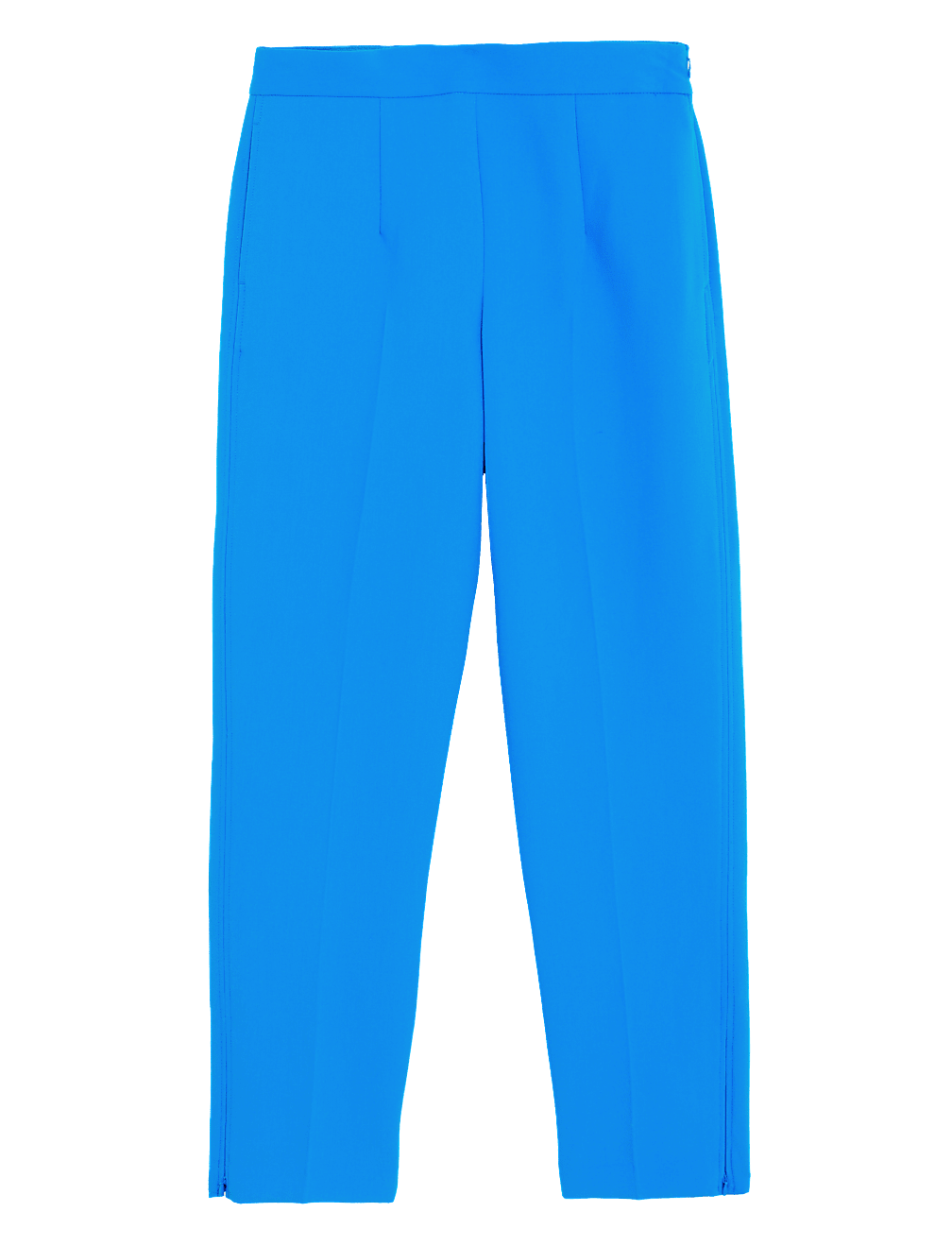 Zip Detail Straight Leg Trousers