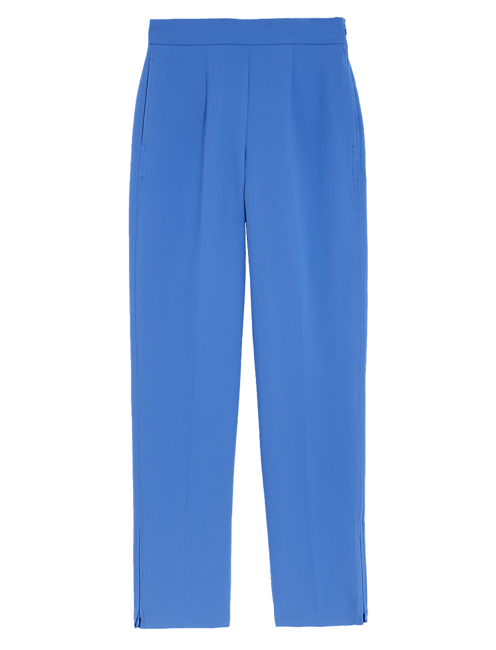 Zip Detail Straight Leg Trousers