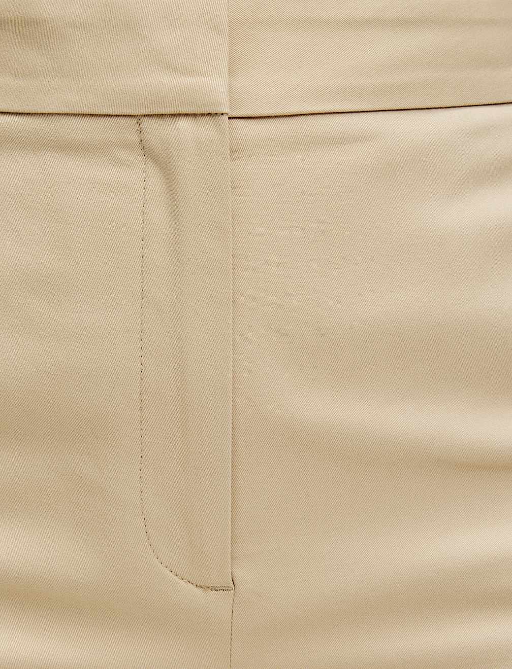 Cotton Rich Straight Leg Ankle Grazer Trousers