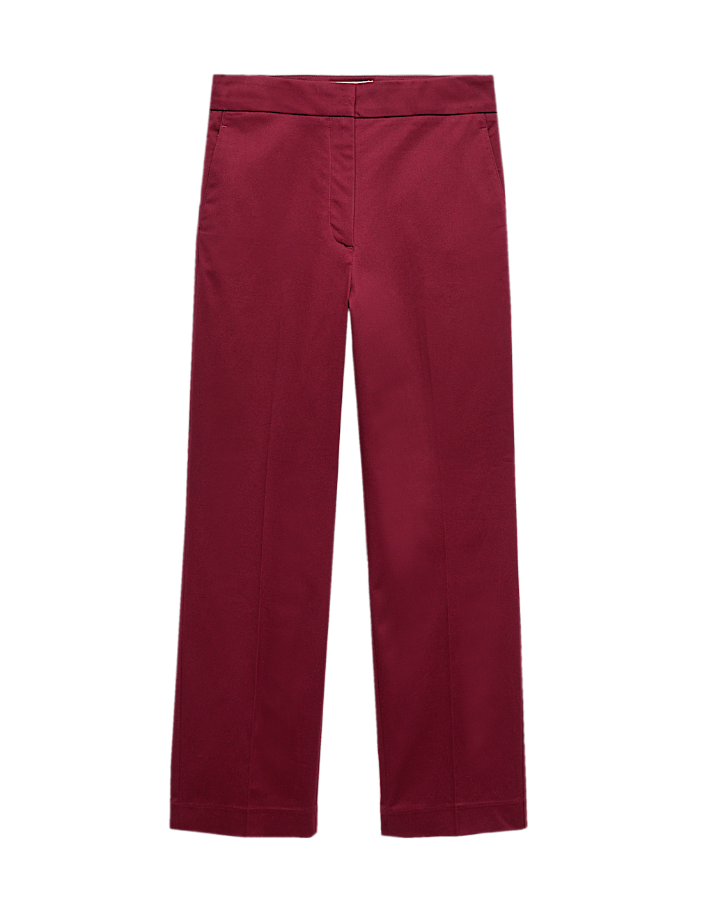 Cotton Rich Straight Leg Ankle Grazer Trousers