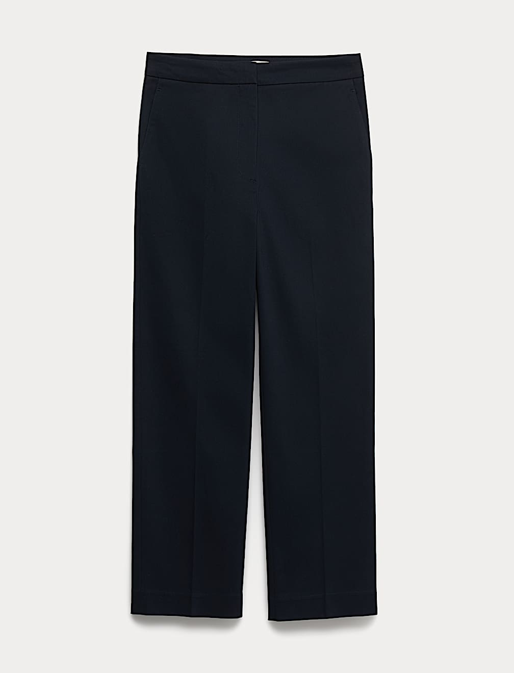 Cotton Rich Straight Leg Ankle Grazer Trousers