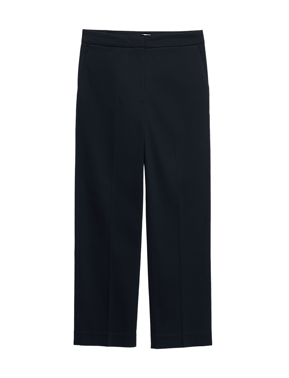 Cotton Rich Straight Leg Ankle Grazer Trousers