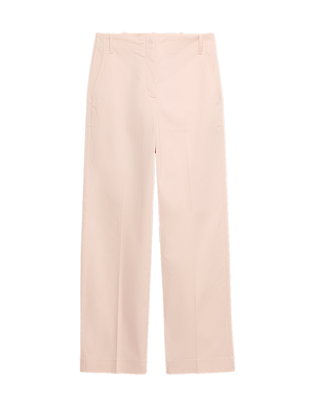 Cotton Rich Straight Leg Ankle Grazer Trousers