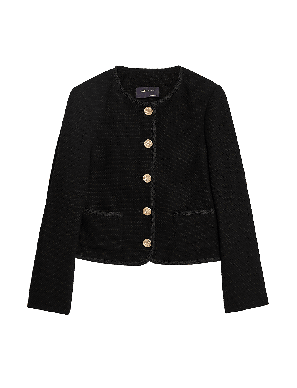 美品 laubeblanc mix tweed No collar jacket Mix tweed No collar jacket – L'AUBE BLANC