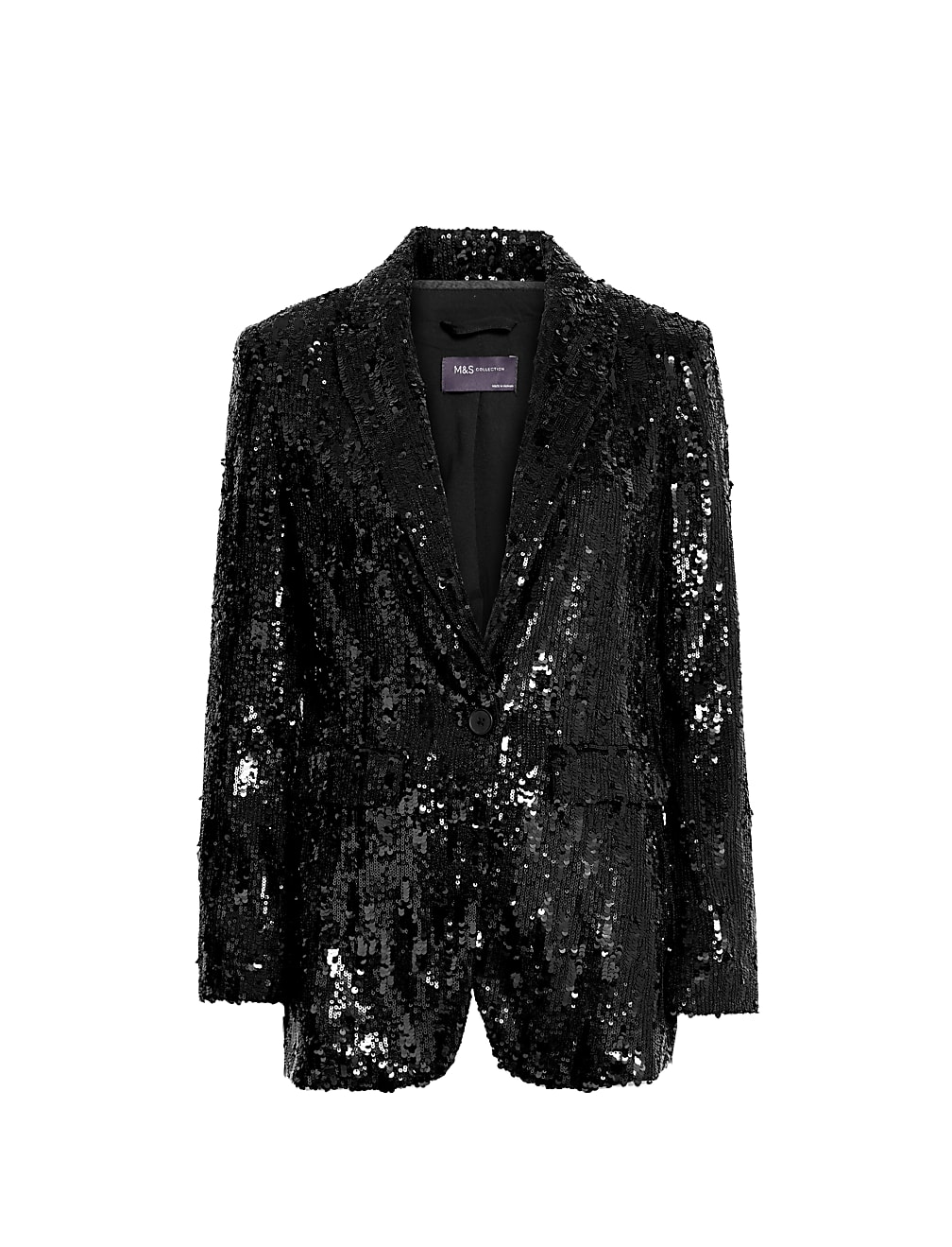 Tailored Sequin Single Breasted Blazer