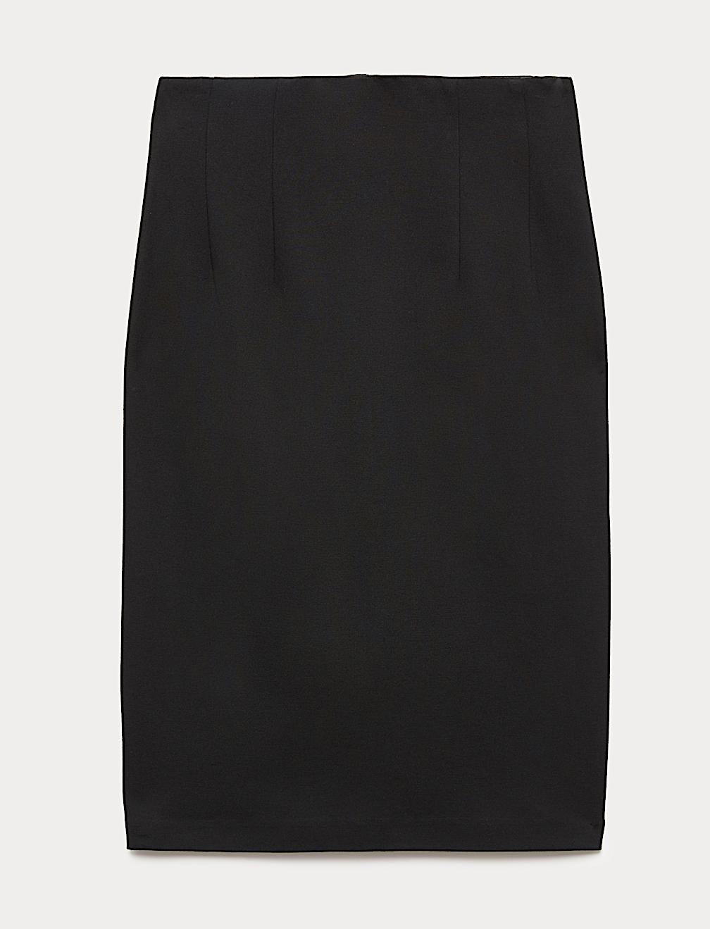 Jersey Knee Length Pencil Skirt