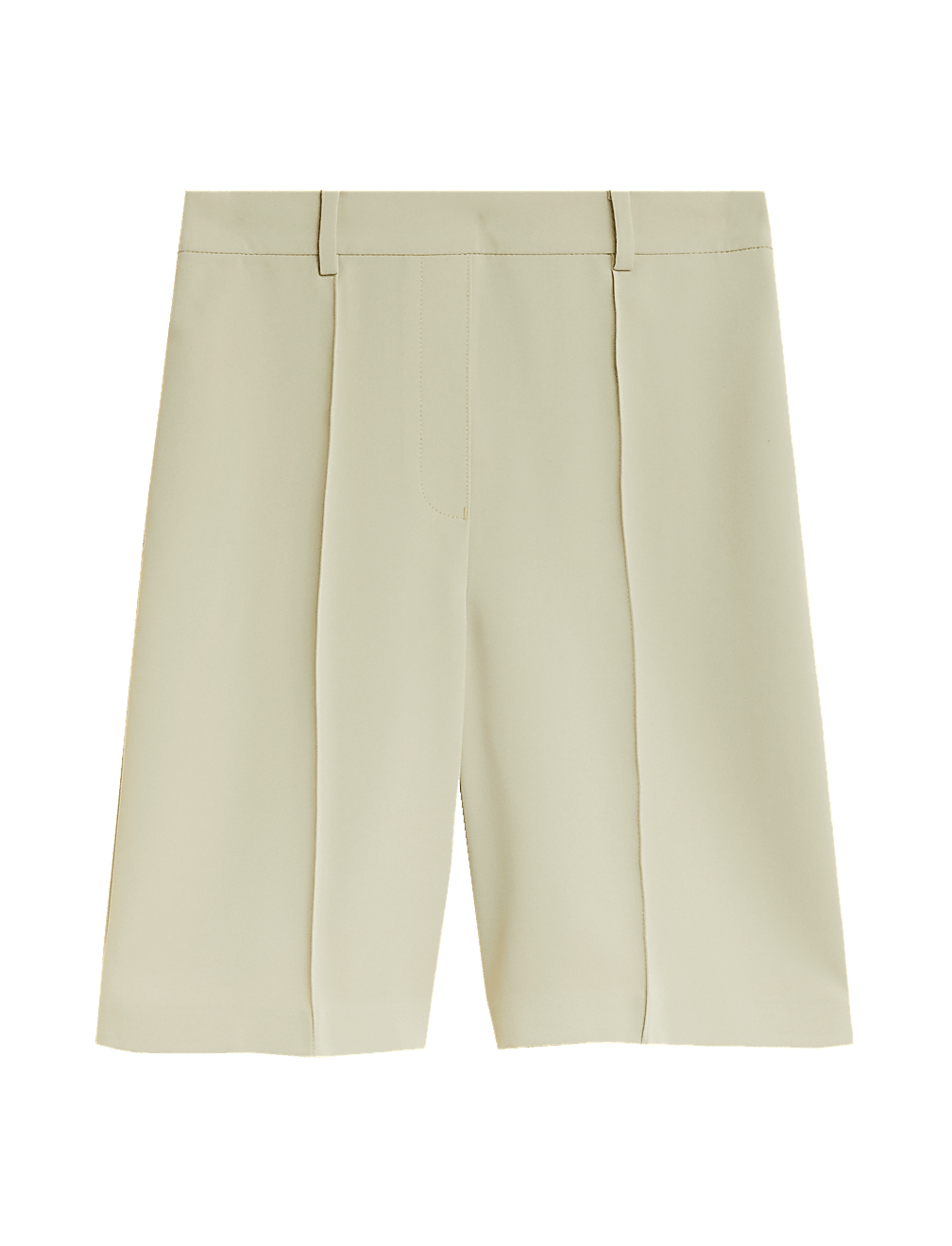 Twill Pleat Front Bermuda Shorts