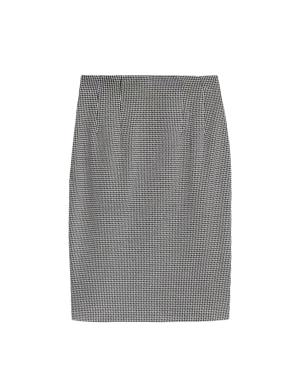 Jersey Checked Knee Length Pencil Skirt