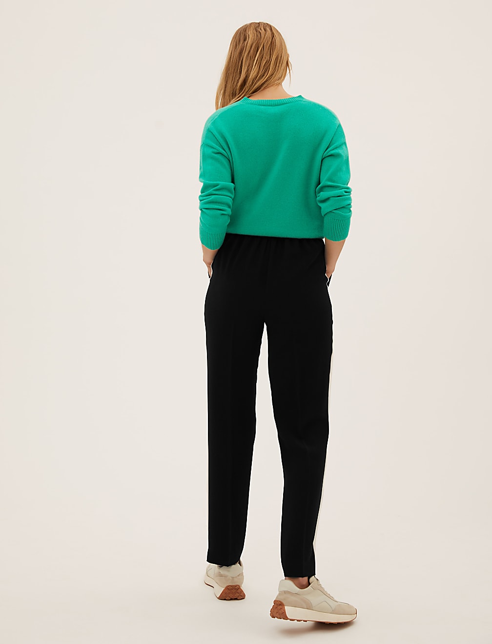 Side Stripe Straight Leg Trousers