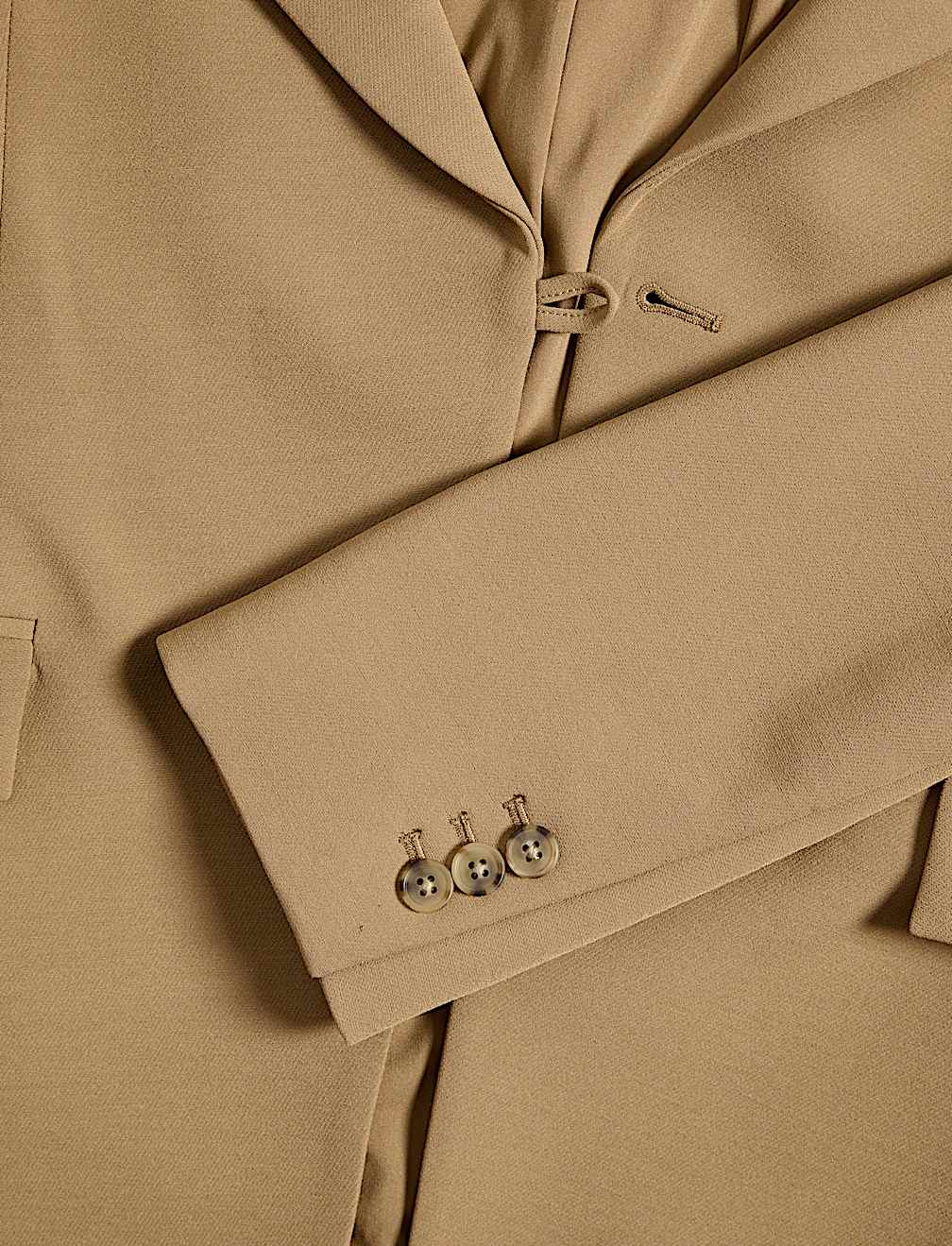 Twill Tailored Cinched Waist Blazer