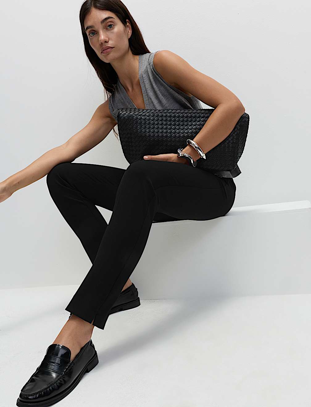 Slim Fit Ankle Grazer Trousers